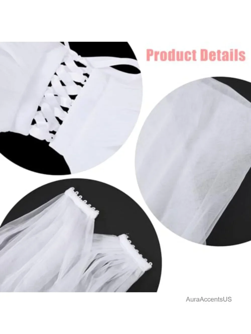 White Tulle Bridal Shawl Adjustable Wedding Cape Cover Up Women Formal Party